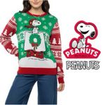 Peanuts Snoopy Christmas Ugly Sweater S Green Red Holiday Festive Knit Pullover Photo 1