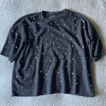 ZARA  grey pearl tee small Photo 0