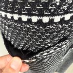 Misook Bold Plaid Tweed Knit Sheath Dress Short Sleeve Stretch Black White Sz S Photo 8