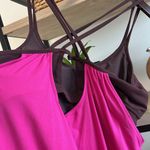 Athleta  Tank Hidden Agenda Built in Sports Bra Pink Berry Brown 257103, XL Photo 4