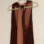 Revelry Terracotta Velvet Maxi Halter Dress Sz XS Tan Photo 7