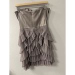 BCBGMAXAZRIA HAZEL NUT JACQUIER TIERED-TULLE DRESS SIZE 8 Photo 1
