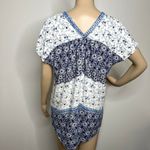 Lucky Brand Linen Floral Patterned Bali Knit Top Photo 2