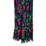 Taylor Navy Floral Shoulder Cutout Maxi Dress size 8 Crew Neck NWT Pink Green Blue Photo 5