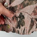 Alfred Dunner Glitter Sequin Floral Cardigan Large Pink Photo 2