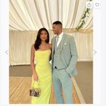 House Of CB  XS D-DD‎ Adrienne Lime Green Strapless Dress gown neon NWOT Photo 2