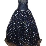 Anjali Black Strapless Ball Gown NWT Size 6 Formal Beaded Homecoming Dress Photo 0