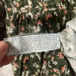 Forever 21  | Hunter Green Floral Long Sleeve V-Neck Romper | Medium Photo 6