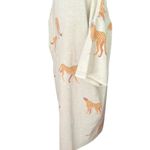 easel Ecru leopard T-shirt dress. Trendy 100% cotton oversized size small Photo 12