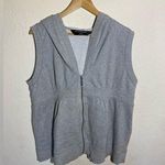 Norma Kamali ‎ Gray Sleeveless Hooded Sweater ( XXL ) Photo 0