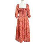 Free People  Ethereal Oasis Midi Dress Pink Floral Small NEW Bohemian Milkmaid Photo 5