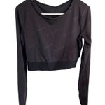 Lululemon Women's Standard M Black Cropped Long Sleeve Top Special Edition Size 6 Photo 0