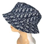 Dior Christian Monogram Bucket Hat Size 57 Blue Jacquard Photo 3