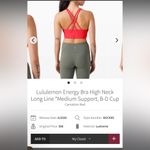 Lululemon  Energy Longline Bra High Neck
*Medium Support
B-D Cup Photo 5