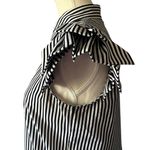 Premise  Studio Women's XS‎ Black And White Stripe Blouse Business Casual Office Photo 2