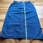 Talbots Vintage Denim Skirt 14 Paper Bag Waist Modest Pockets 90s Preppy Photo 14