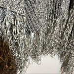 Lovestitch  Chevron Duster Cardigan Waterfall Open Front Marled Fringe Small Photo 3