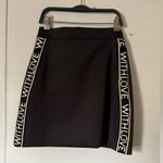 Maje  Black Mini Skirt with Side Text Photo 1