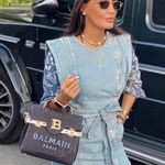 ZARA  blogger favorite combination denim jacquard dress Photo 0