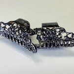 Dark Crystals Shield Ring Silver Size 6 Photo 0