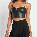 EXPRESS Bodycon Faux Leather Corset Crop Top Photo 1