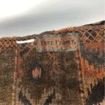 Free People Brown & Orange Tribal Print Rectangle Fringe Scarf Photo 2