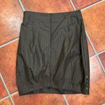 Cop Copine Black Pinstripe High Waist Italian Pencil Skirt Size 36 Photo 3
