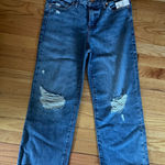 EXPRESS  Womens 90s Ankle Boot Mid Rise Distressed Cropped Jeans‎ Size 4S Photo 0