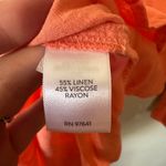 NEW J Jill Linen Blend Button Up Tunic Ombre Long Sleeve Top Pink Coral Size 2X Photo 5