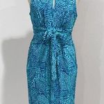 Banana Republic  Issa London Collection Blue Printed Wrap-Tie Dress Size 8 Photo 0