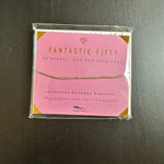 NIB LUCKY FEATHER 14K Gold Dipped Milestone 50th Birthday Stretch Bracelet Photo 4