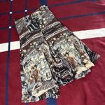 Vintage FUZZI Jean Paul Gaultier midi abstract brown long skirt Size XL Photo 4