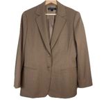 Lafayette 148 Wool Two Button Blazer Jacket Camel Tan Office Career Classic Size 10 Photo 3