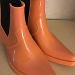 Calvin Klein Jeans women orange waterproof short rubber rain Carol boots US 6.5 Photo 0