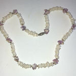 Puka Shell Beaded Shell Chips Boho Necklace Photo 0