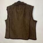 Mountain Lake  Brown Suede Shearling Vest Sz Large Photo 5