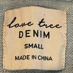 Love Tree  Acid Wash Blue Denim Jean Jacket Trucker‎ Small Photo 5