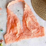 Free People  Galloon Lace Halter Bralette S Photo 0