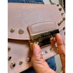 Furla Metropolis Mini Studded Saffiano Leather Blush Pink Crossbody Bag Photo 6