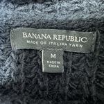 Banana Republic Black Cowl Turtleneck Knit Sweater Italian Yarn Wool Alpaca Sz M Photo 4
