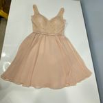 Mori Lee Lace Bodice Dress Chiffon Party Cocktail Pastel Pink Blush Sleeveless 6 Photo 8