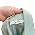 Rickie Freeman for Teri Jon Teal Blue Green Drop Waist Shirtdress Silk Size 10 Photo 11