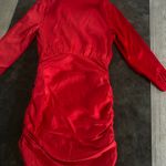 Wild Fable Women's Holiday Long Sleeve Rosette Mini Dress - Future Collective Red Photo 7