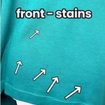 Vintage 80s Sears Teal Henley Long Sleeve Knit Top Large Green Photo 8