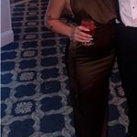 Wedding Guest Dress/Bridesmaid Brown Size 4 Photo 3