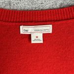 Gap  Sweater Women Medium Red Orange Merino Wool Preppy Neutral Casual Minimalist Photo 4