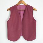 Vintage Faux Suede Vest in Rose Mauve | Size S/M Pink Size M Photo 5