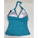 La Blanca Island Goddess Halter Tankini Padded Bra Swim Top Turquoise US 4 Beach Photo 3