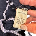 FRNCH  Paris Women's Navy Blue Pleated Cotton Shorts Size Large Photo 4