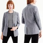 J.Crew Cotton Linen Unstructured Blazer Shawl Collar Longsleeve Deep Water 10 Photo 1
